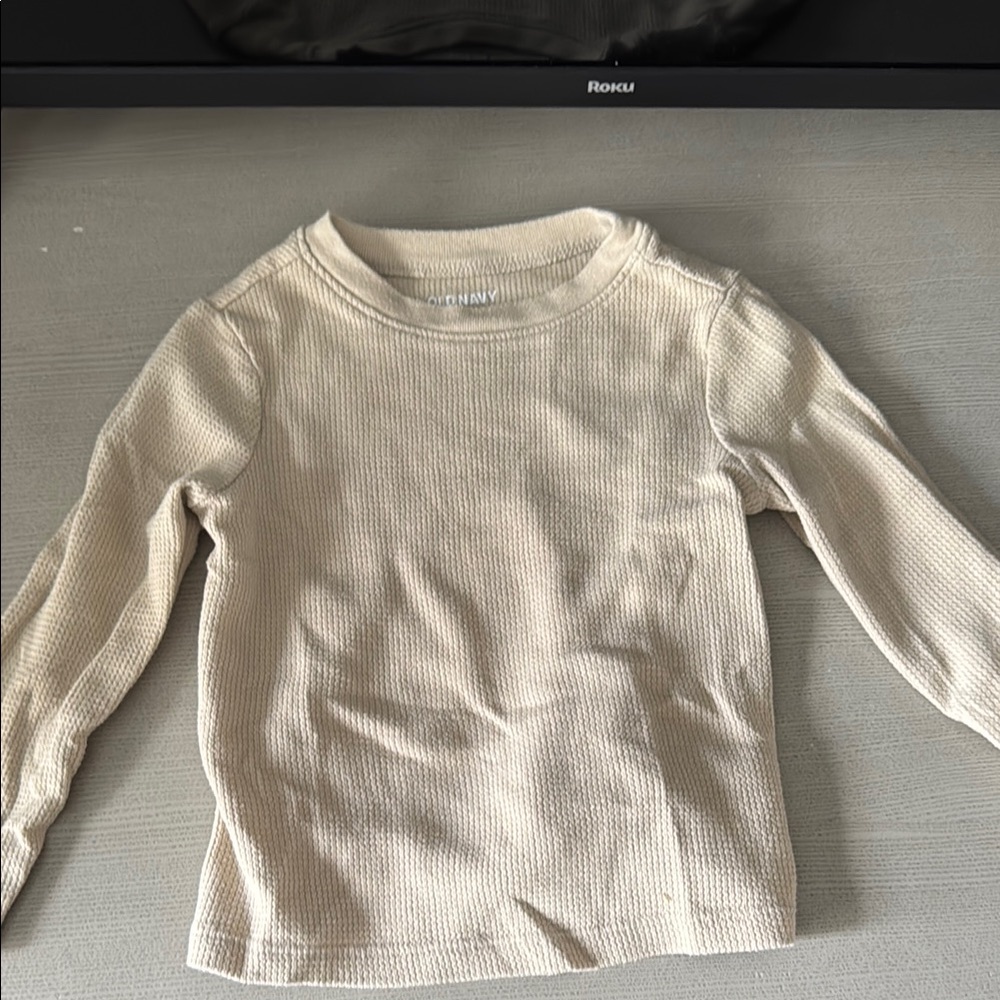 Cream Long Sleeve Kids Top